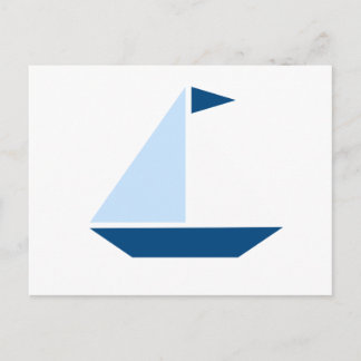 Segelboot der blauen Flagge Postkarte