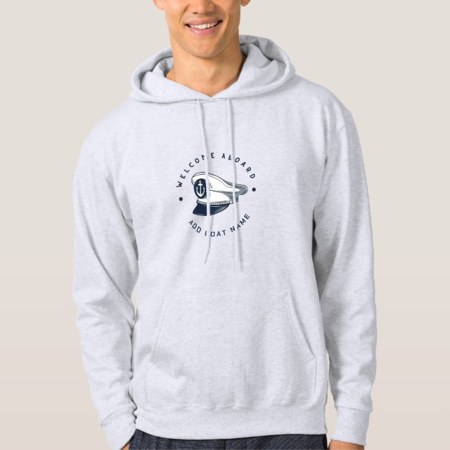 Segelboot der Blue Navy Anchor Hoodie (Vorderseite)