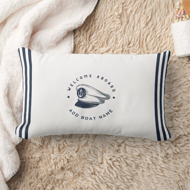 Segelboot der Blue Navy Anchor Lendenkissen (Decke)