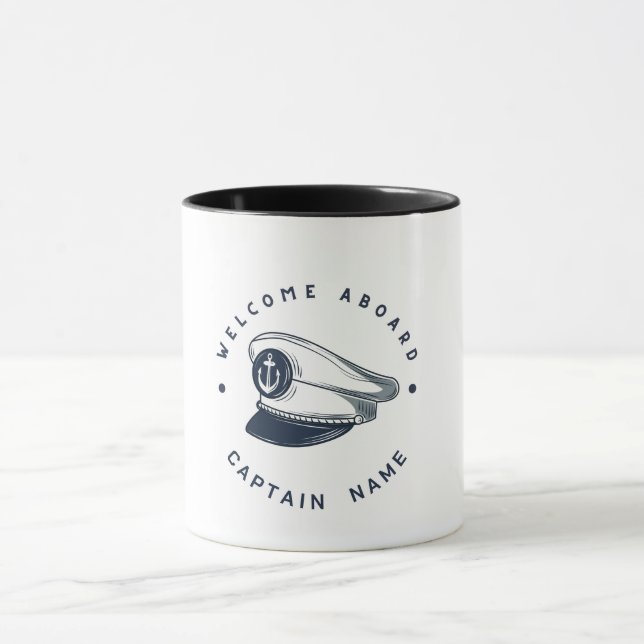 Segelboot der Blue Navy Anchor Tasse (Zentrum)