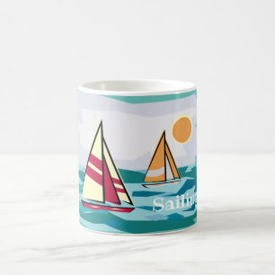 Segelboot Design Kaffeetasse