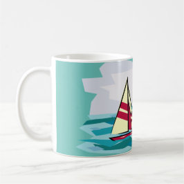 Segelboot Design Kaffeetasse