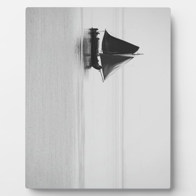 Segelboot Fotoplatte (Vorderseite)