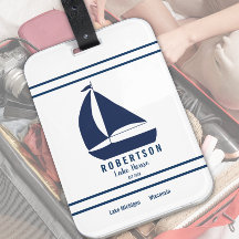 Segelboot für Familienname eines nautischen Landha