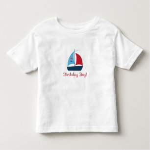 Segelboot-Geburtstags-Jungen-T - Shirt