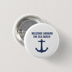 Segelboot-Geschenk Willkommen an Bord Nautical Ank Button