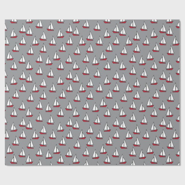 Segelboot Geschenkpapier (Flach)