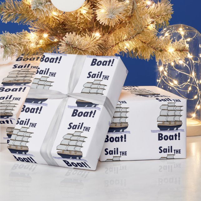 Segelboot  geschenkpapier (Feiertage)