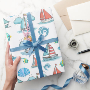 Segelboot-Geschenkpapier Geschenkpapier