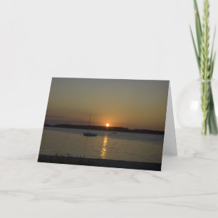 Segelboot-Geschwindigkeits-Boots-Sonnenuntergang Karte