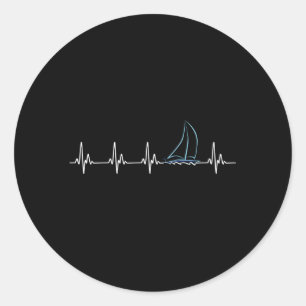 Segelboot Hebeat Runder Aufkleber