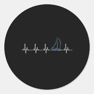 Segelboot Hebeat Runder Aufkleber