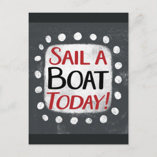 Segelboot heute Postkarte