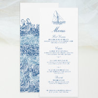 Segelboot-Hochzeitsmenü | Yachtclub-Hochzeitsmenü