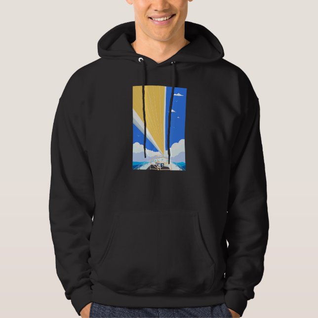 Segelboot Hoodie (Vorderseite)