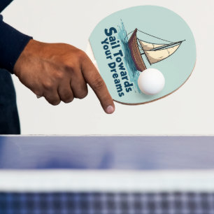 Segelboot im Vintage-Stil Zitat mit nautischer Ins Tischtennis Schläger