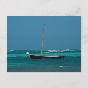 Segelboot in Belize Postkarte