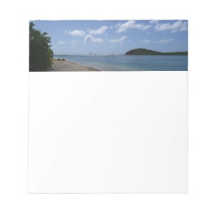 Segelboot in der Ferne bei St. Thomas Notizblock