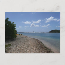 Segelboot in der Ferne bei St. Thomas Postkarte