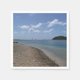 Segelboot in der Ferne bei St. Thomas Serviette