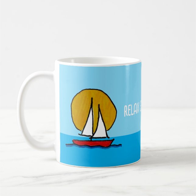 Segelboot in der Sonne Relax & Revitalisierung Kaffeetasse (Links)