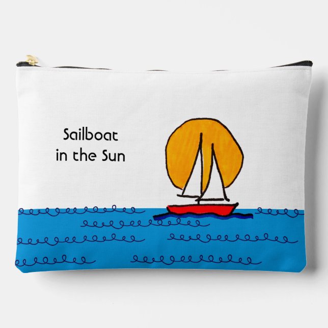 Segelboot in der Sonne  Zubehörtasche (Vorderseite)
