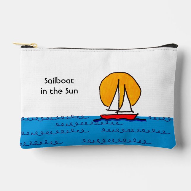 Segelboot in der Sonne  Zubehörtasche (Vorderseite)
