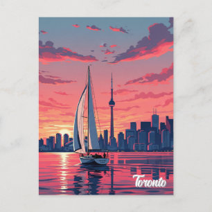 Segelboot in Toronto Kanada Reise Postkarte