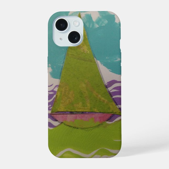 Segelboot iPhone 15 Hülle (Rückseite)