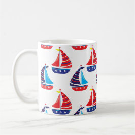 Segelboot-Kaffeetasse, nautische Boot-Meeres-Tasse Kaffeetasse