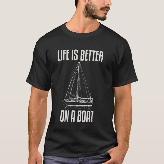 Segelboot-Kapitän Motorboot Quotes T-Shirt (Vorderseite)