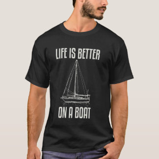 Segelboot-Kapitän Motorboot Quotes T-Shirt