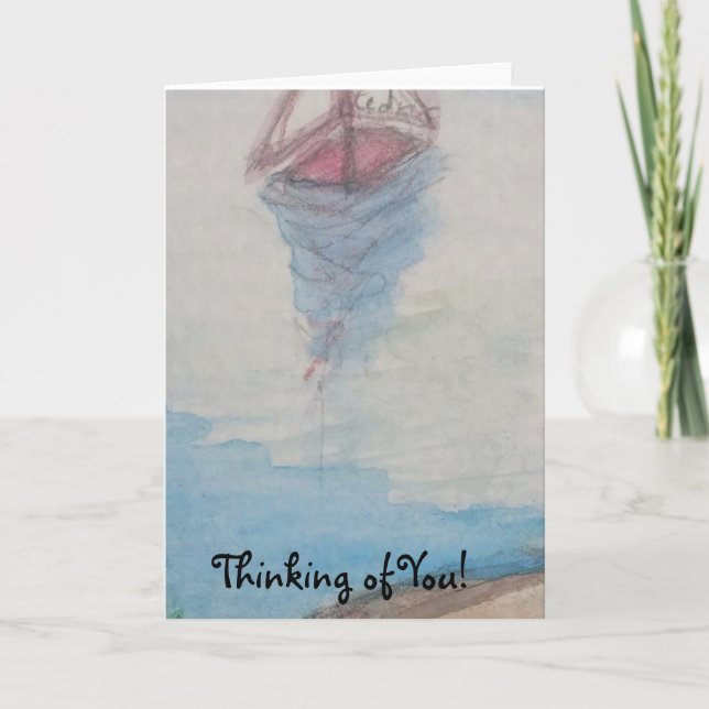 Segelboot Karte (Vorderseite)