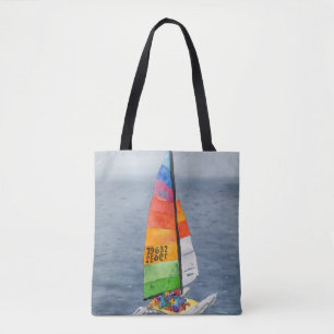 Segelboot-Katamaran-Foto-Beach-Tote-Tasche