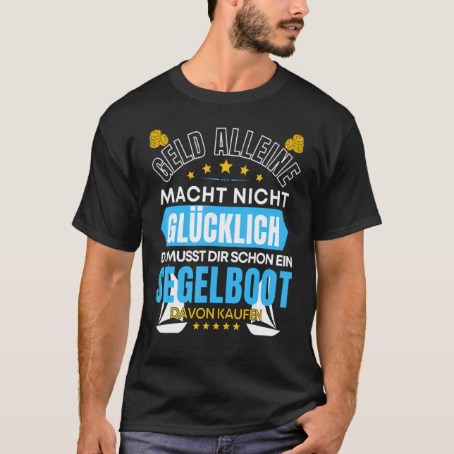 Segelboot Katamaran Skipper Boot Spruch T-Shirt (Vorderseite)