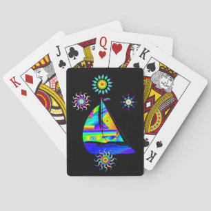 Segelboot Klassische Spielkarten