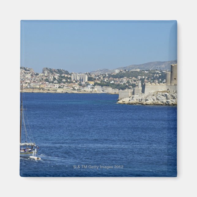 Segelboot-Kreuzfahrt mit Chateau d'If in Marseille Magnet (Vorne)