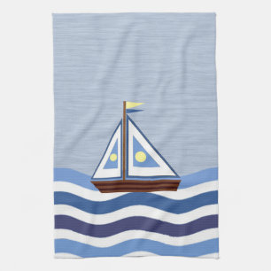 Segelboot Küchentuch