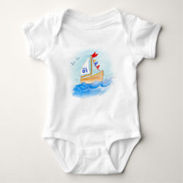 Segelboot Kunstname Nummer des Segelbootes T - Shi Baby Strampler