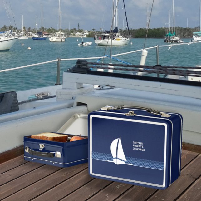 Segelboot Lunchbox mit individualisierbarem Namen (Von Creator hochgeladen)
