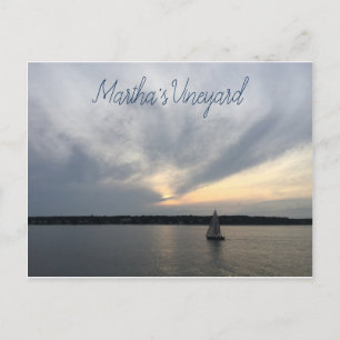 Segelboot Martha's Vineyard Postkarte
