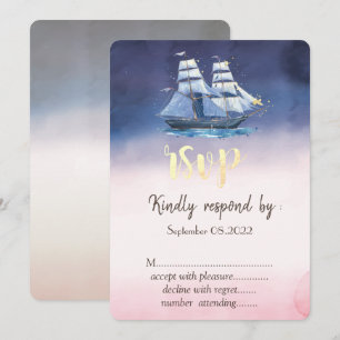 Segelboot Meeressterne RSVP Einladung
