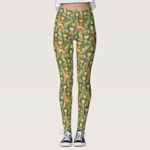 Segelboot mit Scharlachroten Segeln Aquarellmuster Leggings