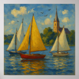 Segelboot Poster Druck 