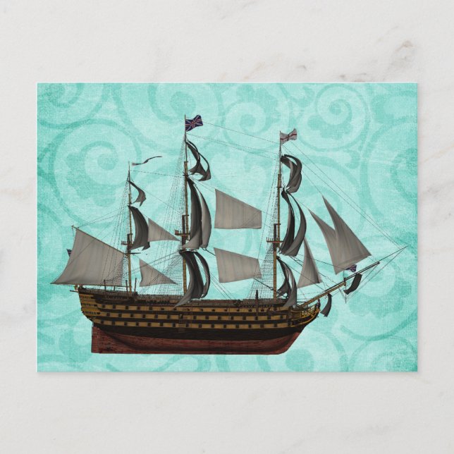 Segelboot Postkarte (Vorderseite)