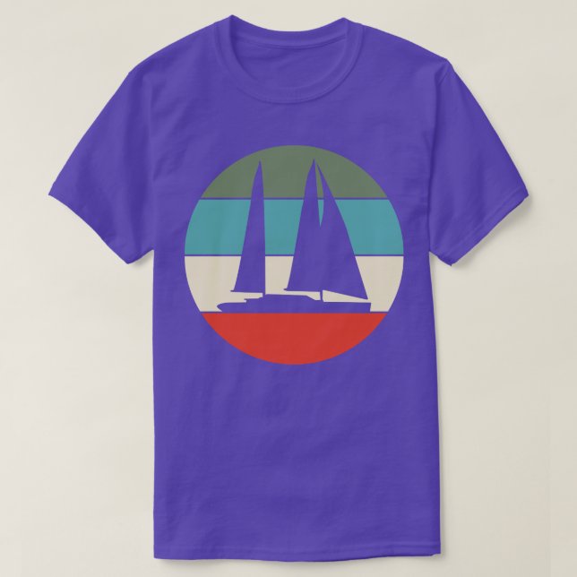 Segelboot Retro 1 T-Shirt (Design vorne)