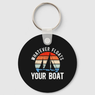 Segelboot Retro Vintage Was auch immer dich glückl Schlüsselanhänger
