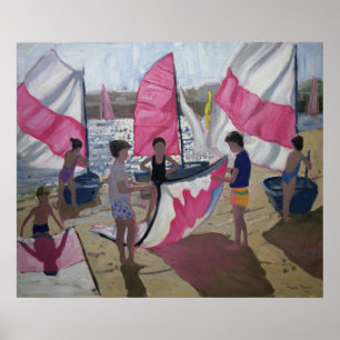 Segelboot Royan Frankreich 1992 Poster