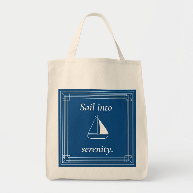 Segelboot 'Sail Into Serenity' Tragetasche (Vorne)