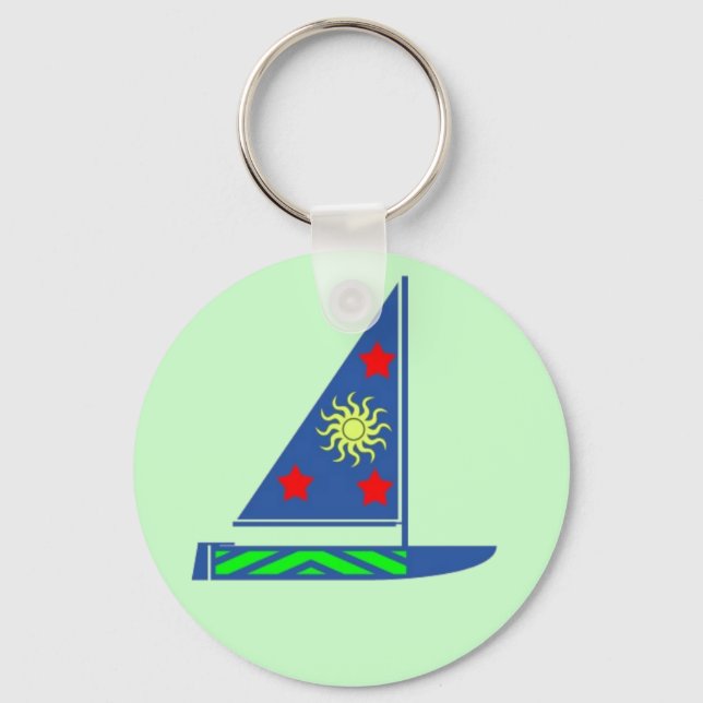 Segelboot-Schlüsselanhänger Schlüsselanhänger (Vorderseite)